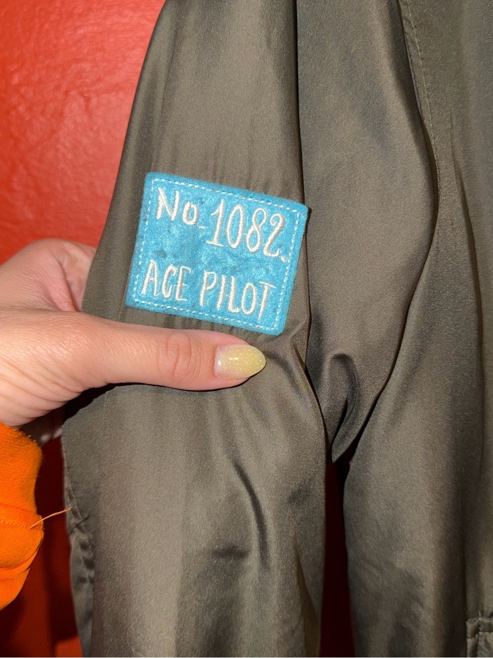 Boys' Olive Green Bomber Jacket with Patches - Picture 2 of 11